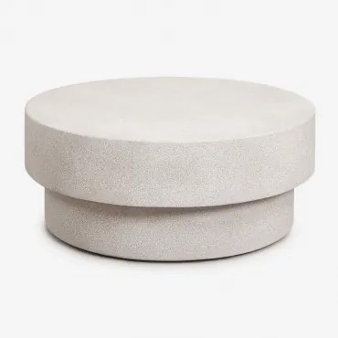 Round Concrete Selara Coffee Table Ø90 Cm & Cinza Pedra Claro - Sklum