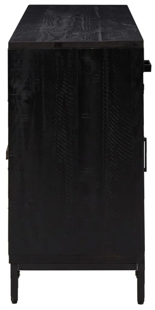 Aparador 110x35x70 cm pinho maciço preto