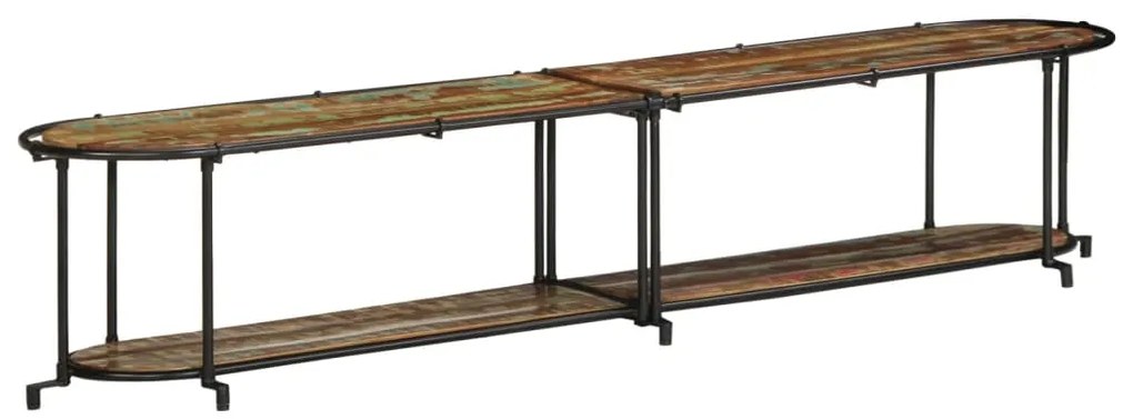 Móvel de TV 200x42x40 cm madeira recuperada maciça