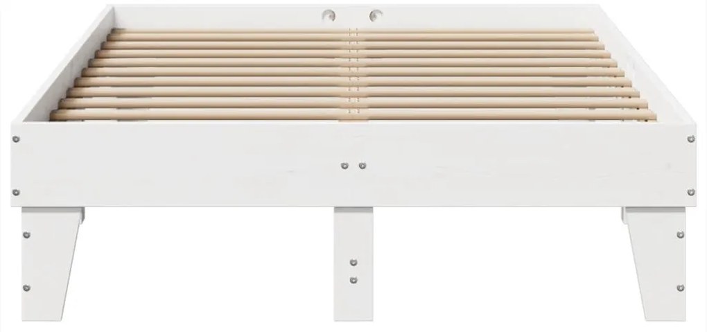 Cama sem colchão 120x190 cm madeira de pinho maciça branco