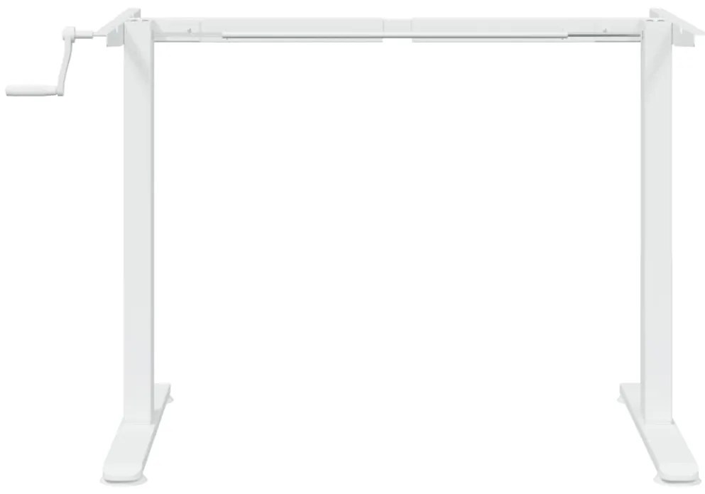 Estrutura de secretária de pé (94-135)x60x(70-114)cm aço branco