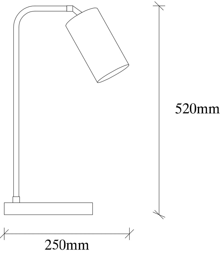 Candeeiro de Mesa Emek – Preto – 25 x 17 cm