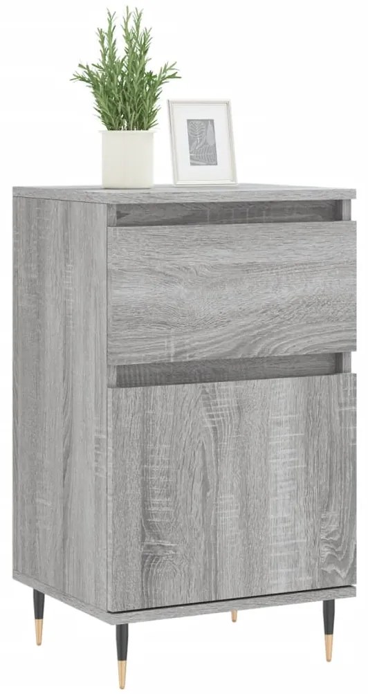 Aparadores 2 pcs 40x35x70 cm derivados madeira cinzento sonoma