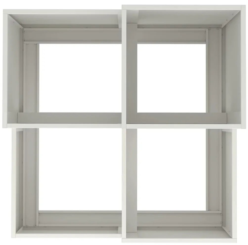 Jardineira vidaXL 80x80x60 cm Aço Branco