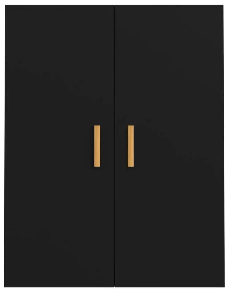 Armário de parede suspenso 69,5x34x90 cm preto