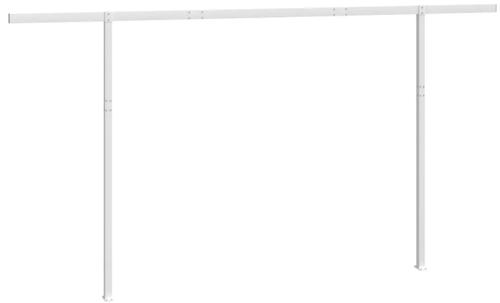 Conjunto de postes para toldo 450x245 cm ferro branco