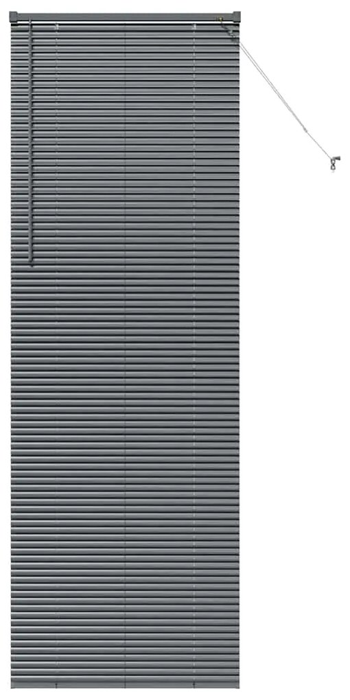 Persiana de Janela Cinzento-escuro 80 x 130 cm Alumínio