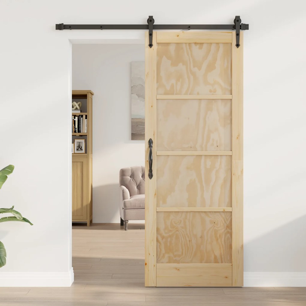 vidaXL Porta Interior "ORKDAL" 78x202x4 cm Madeira Sólida de Pinho