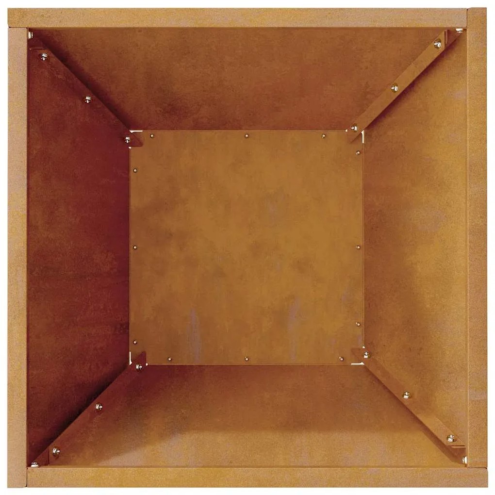 Jardineira em Forma de Bowl 35x35x15 cm de Aço Envelhecido da
