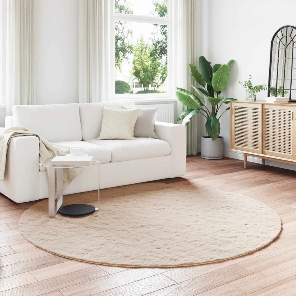 vidaXL Tapete de Pelo Sintético de Coelho Olite Cinzento-acastanhado