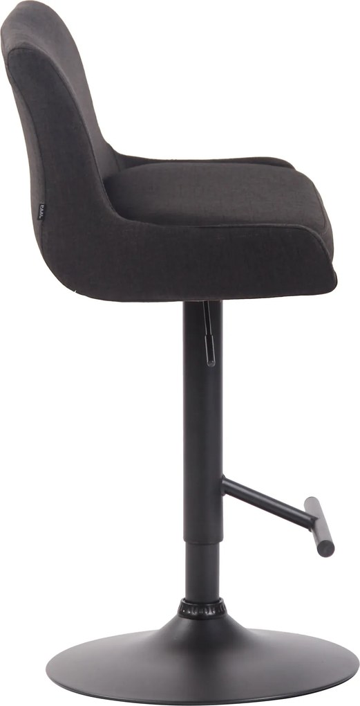 Banco de Bar Tecido cinza escuro