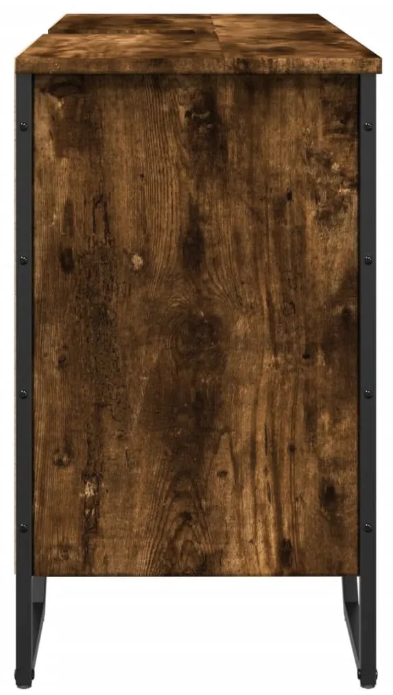 Móvel p/ lavatório 91x35x60cm derivados madeira carvalho fumado