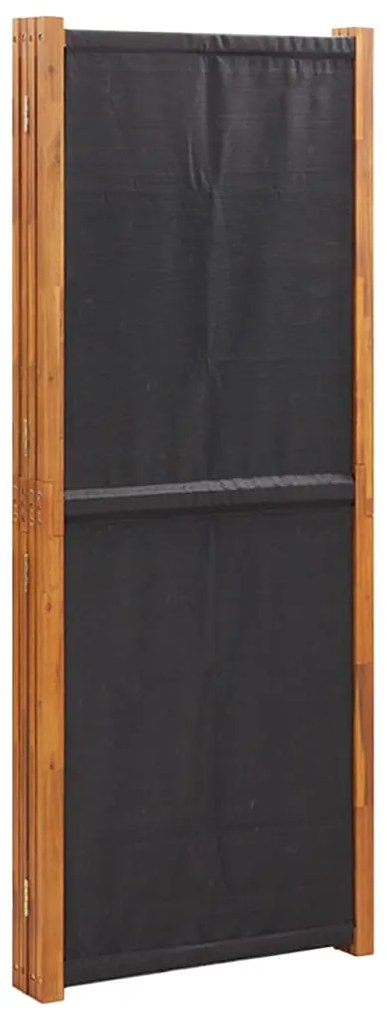 Divisória/biombo com 5 painéis 350x180 cm preto