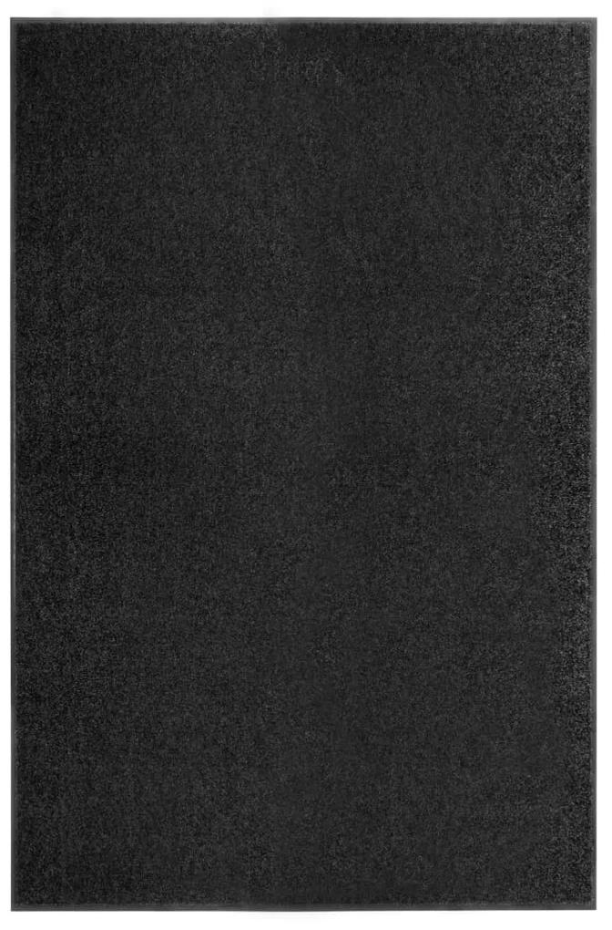 323414 vidaXL Tapete de porta lavável 120x180 cm preto