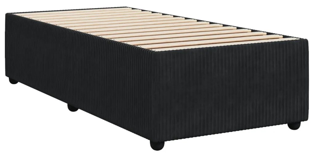 Estrutura de cama 90x200 cm veludo preto