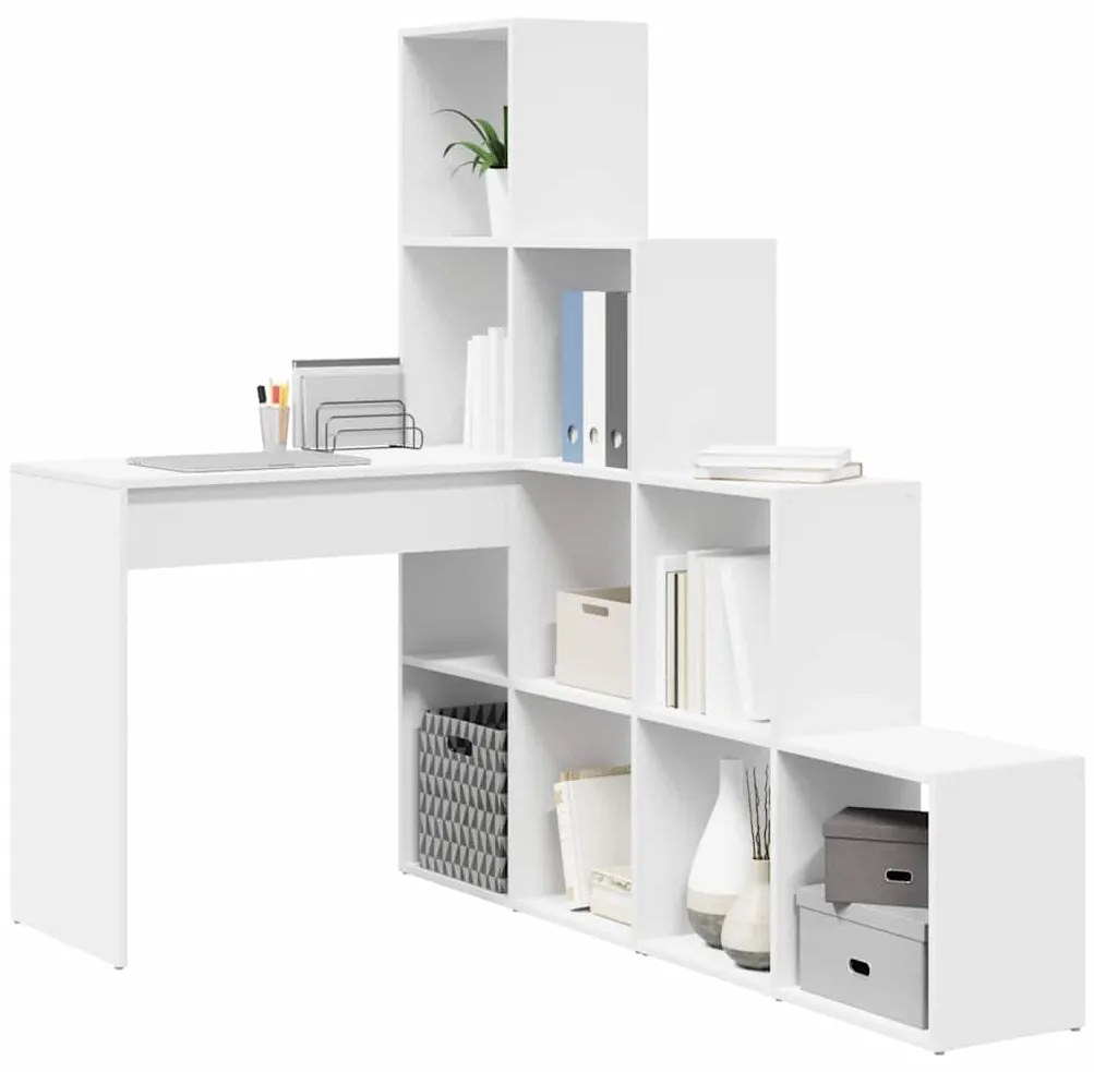 Secretária de canto Branco Standard Madeira engenheirada e MDF