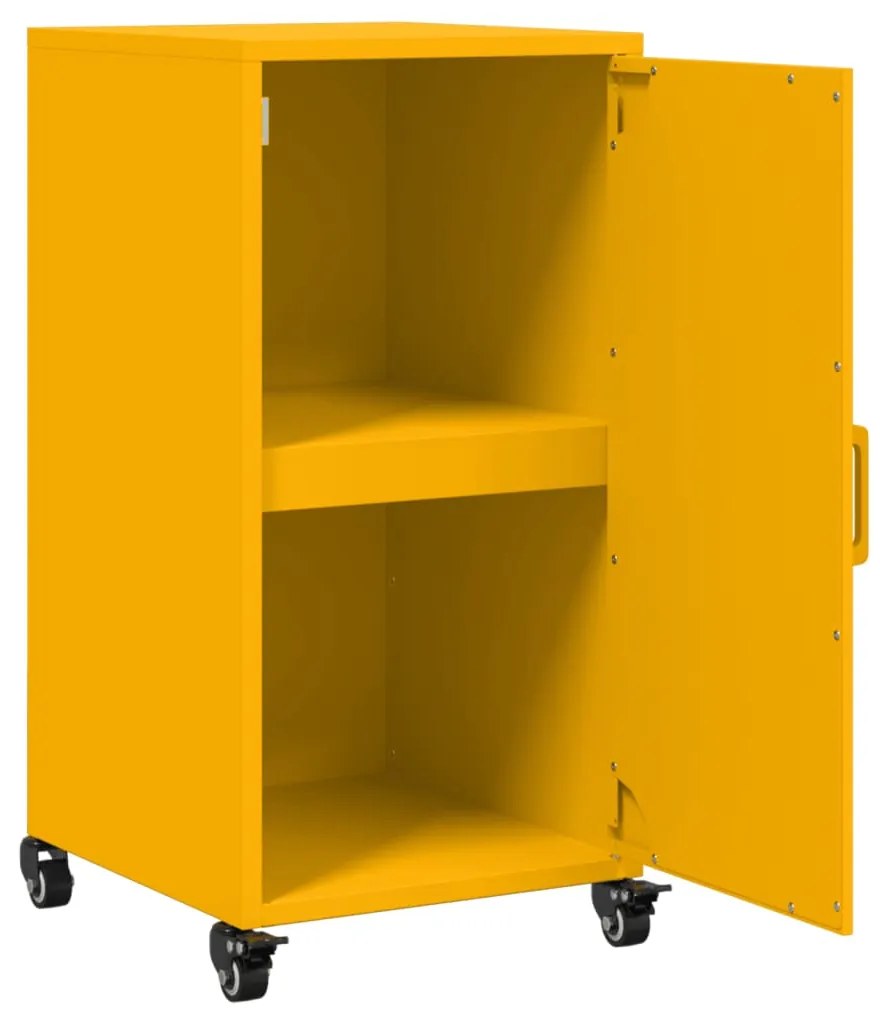 Aparador 36x39x72 cm aço amarelo mostarda