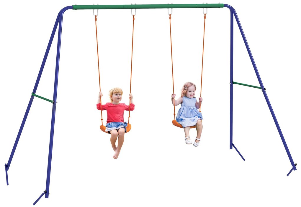 Conjunto de Baloiço Infantil Baloiço para Crianças de 3-8 Anos com 2 A