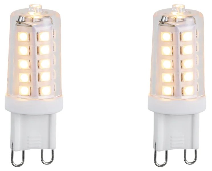 Conjunto de 2 Lâmpadas LED Dimáveis G9 3W 250lm 3000K