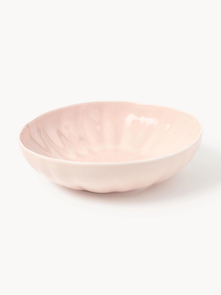 Pratos de sopa em porcelana com relevo Sali, conjunto de 4