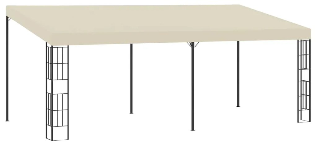 Gazebo de montagem na parede 3x6 m tecido creme