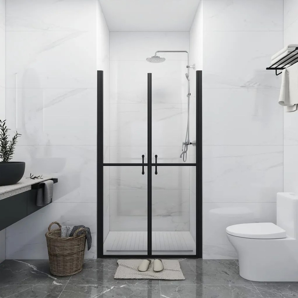 150826 vidaXL Porta de duche ESG transparente (78-81)x190 cm