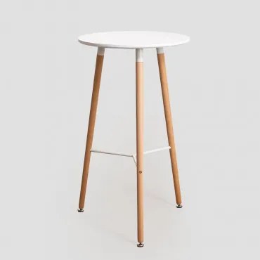 Mesa Alta Redonda em MDF e Metal (Ø60 cm) Royal Design - Sklum