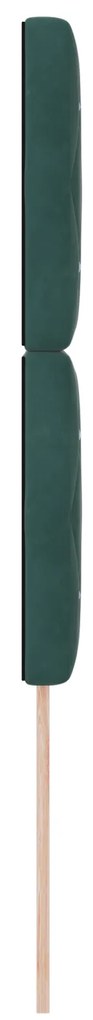 Cabeceira vidaXL Botão de Cristal de Veludo Verde Escura 100 cm, Cabec