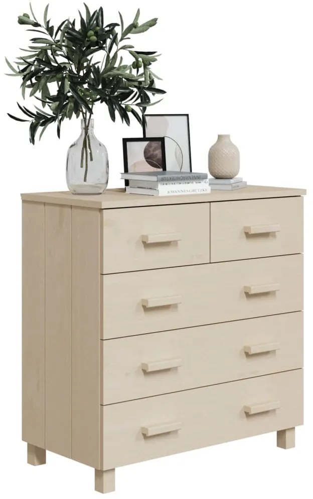 Aparador HAMAR 79x40x80 cm pinho maciço castanho-mel