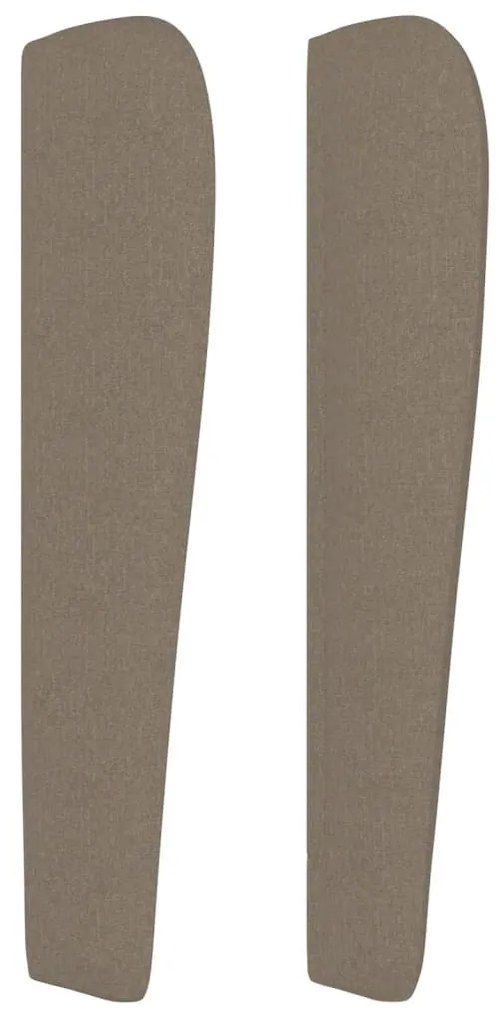 Cabeceira cama abas tecido 183x23x118/128 cm cinza-acastanhado