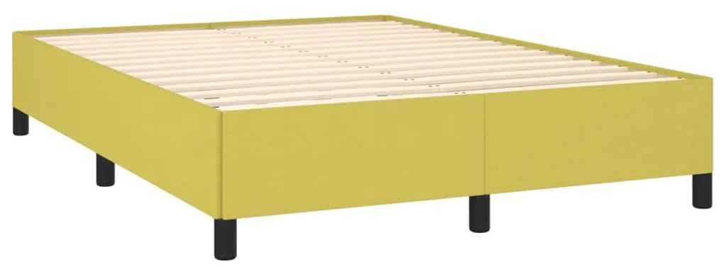 Estrutura de cama sem colchão 140x190 cm tecido verde