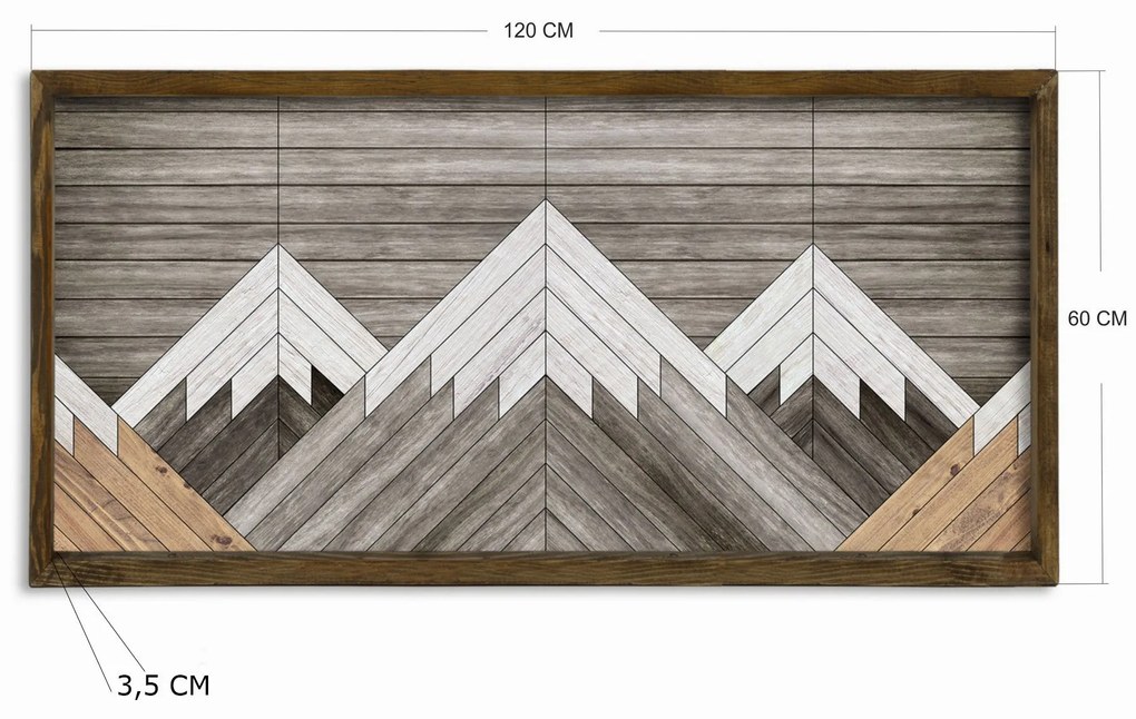 Quadro Decorativo em MDF TAH035 – Multicolor – 120 x 60 cm