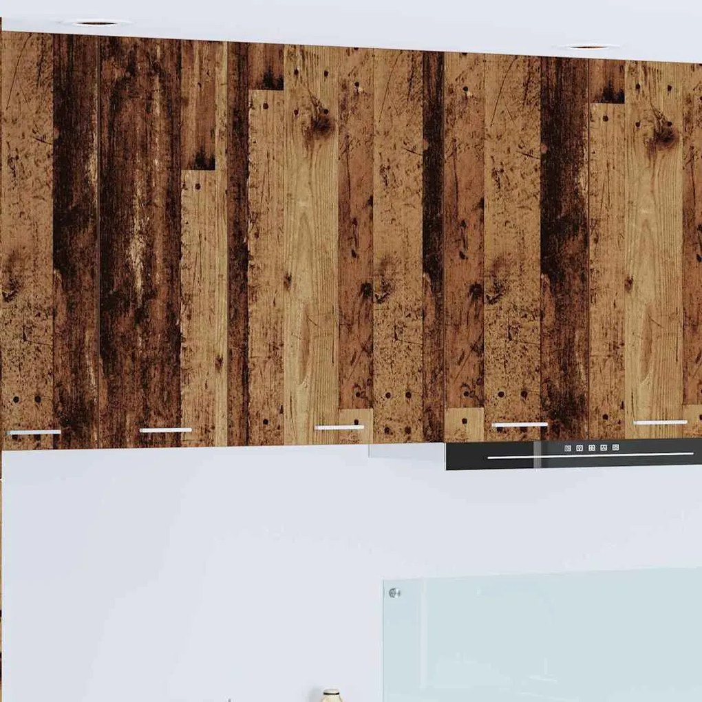 vidaXL Armário suspenso Madeira Antiga e Branco 50 x 31 x 80 cm