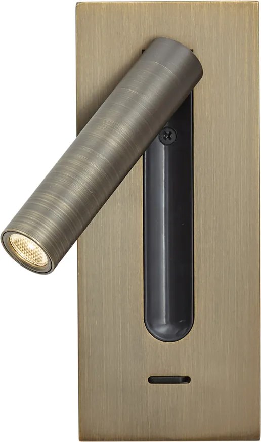 Conjunto de 2 candeeiros de parede modernos bronze escuro com LED incluído - Plaza