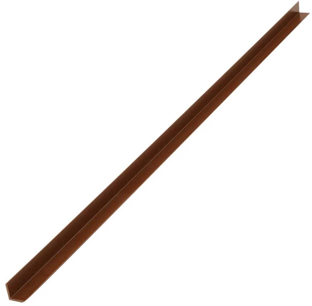 Perfis angulares p/ pavimento em WPC 5 pcs 170cm castanho claro