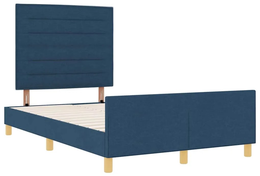 Cama vidaXL Azul 120x200 cm Tecido