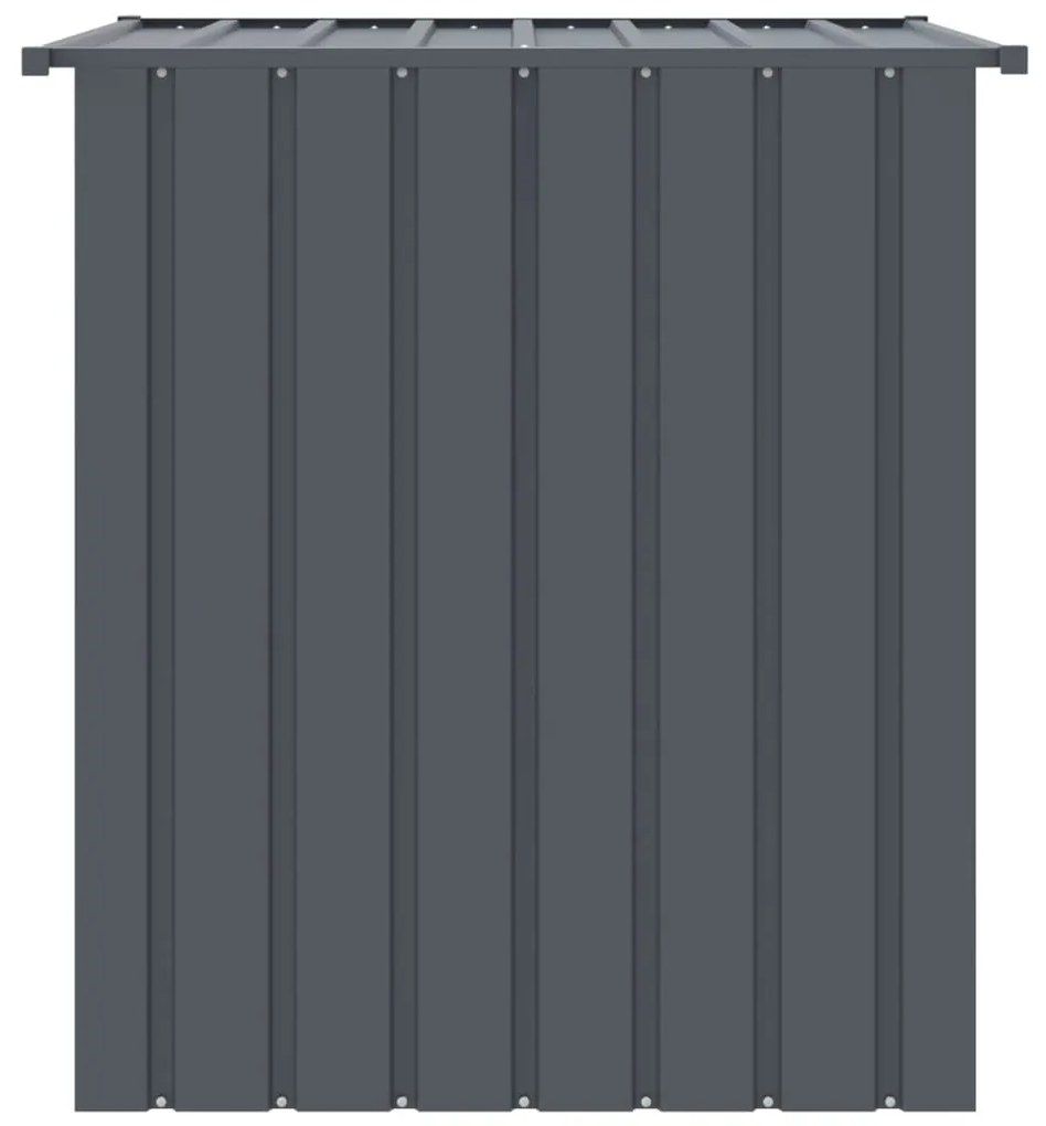Casota para cães com teto 110x103x109 cm aço galvanizado preto