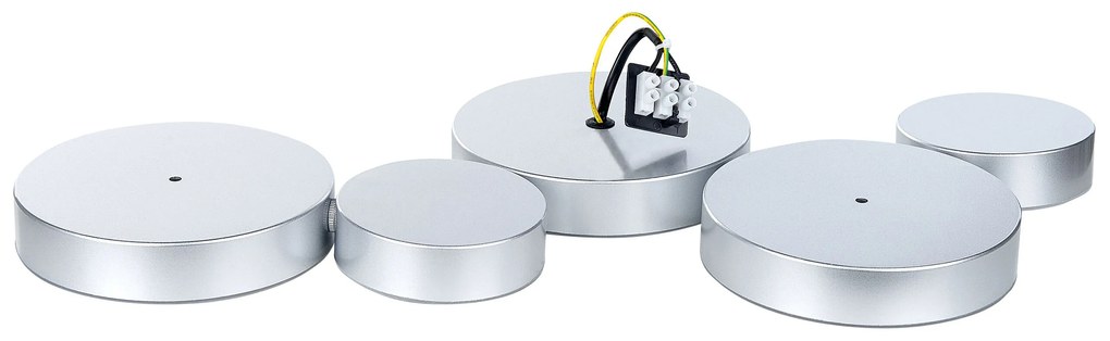 Candeeiro de teto com 5 focos LED em metal prateado LUGA Beliani