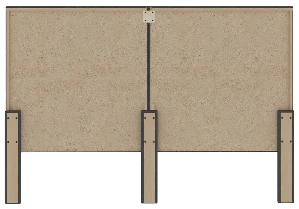 Cabeceira de cama 140x200 cm tecido cinzento-escuro