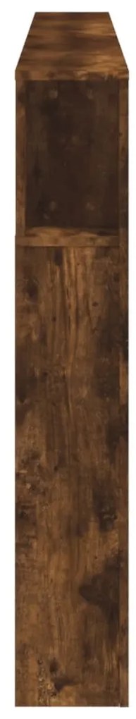 Cabeceira c/ LEDs 220x18,5x103,5 cm carvalho fumado