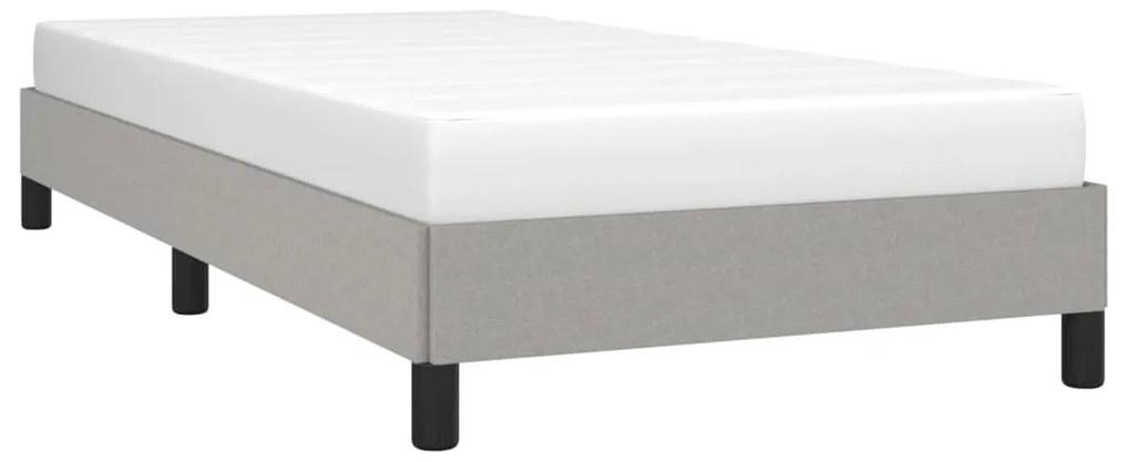 Estrutura de cama 100x200 cm tecido cinza-claro