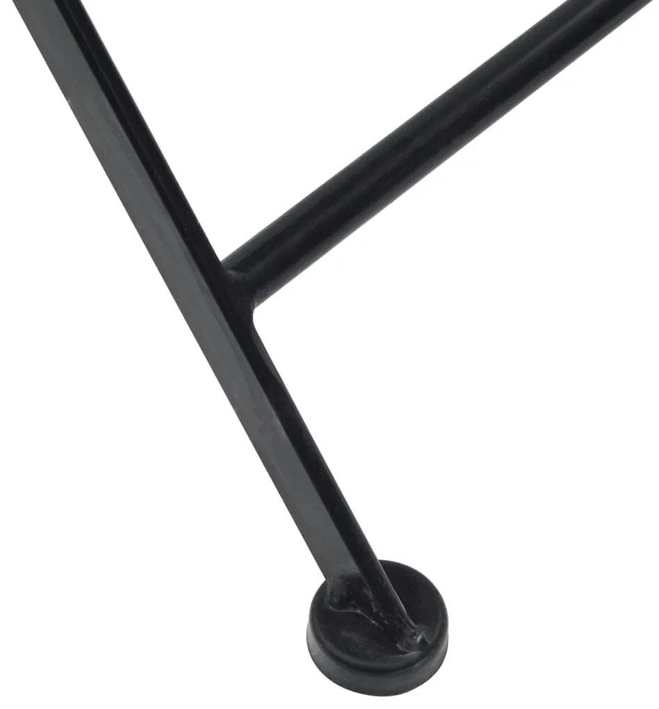 Cadeiras de bistrô dobráveis 2 pcs cerâmica preto e branco