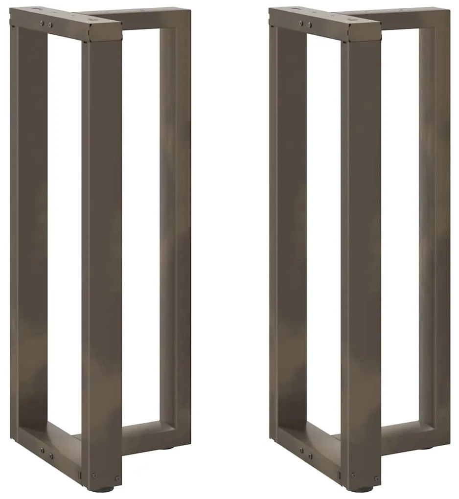 Pés de mesa de bar em forma de T, 2 peças, preto, 50x35x(100-101) cm,