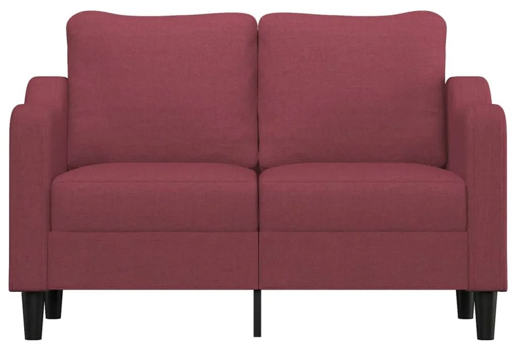 Sofá de 2 lugares tecido 120 cm vermelho tinto