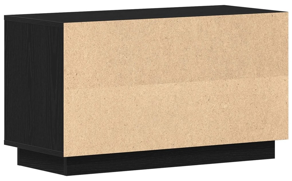 Armário de TV vidaXL Preto Carvalho 80x35x45 cm Madeira Engenharia