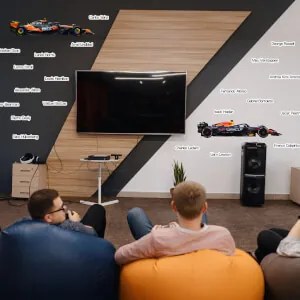 Autocolante de parede para fãs de F1 - Pilotos de Fórmula 1