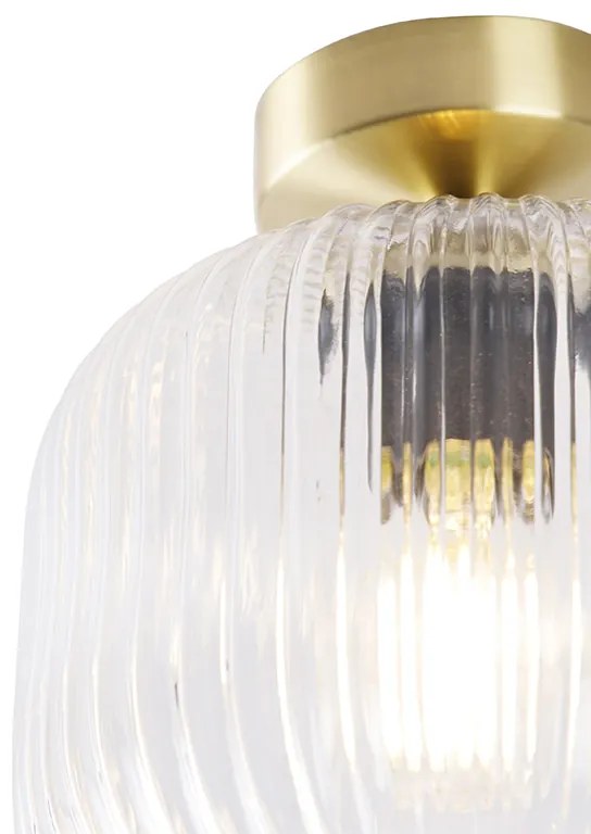 Candeeiro de teto Art Déco em latão - Karel Art Deco
