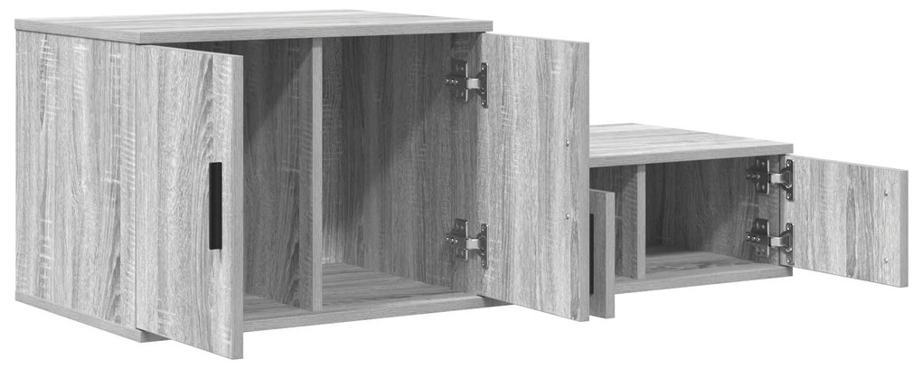 Gabinete de Armazenamento vidaXL Cinza Sonoma 108x41x40 cm Madeira Est