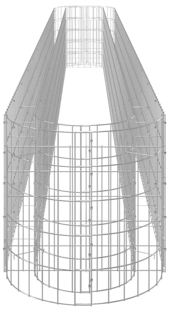 Canteiro elevado/cesto gabião 470x50x50 cm ferro galvanizado