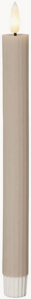 Velas LED cónicas Flame Stripe, conjunto de 2
